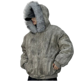 Y2K Fur Collar Hooded Padded Jacket