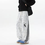 Tie Dye Patchwork Hip Hop Wide Leg Sweatpants