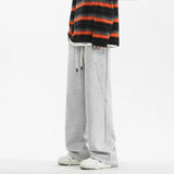 Solid Color Drawstring Sports Wide Leg Jogger