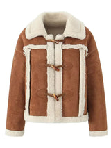 Veste rétro en daim pour femme