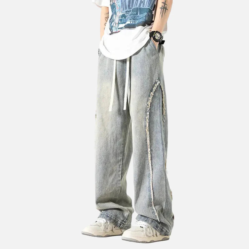 Long-Lasting Distressed High Waist Baggy Jeans