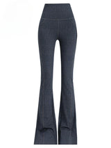 Women High Waist Flared Denim Leggings Jeans