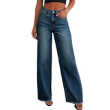 Jeans mit ausgefranstem Saum und Patchwork-Design