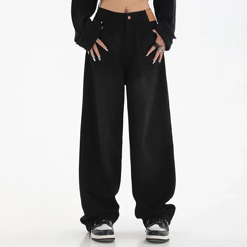 High Waist Straight Leg Jeans