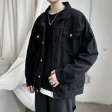 Stylish Solid Color Loose Fit Button Denim Jacket