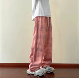 Patchwork Korean Style Wide Leg Casual Sweatpants