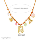 Golden Heart Crystal Pendant Necklace