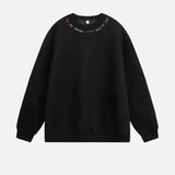 Rainbow Letter Embroidery Crewneck Sweatshirt