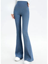 Women High Waist Flared Denim Leggings Jeans