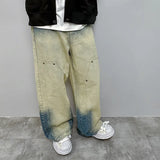 Streetwear Vintage Tie Dye Baggy Wide Leg Jeans