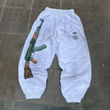 Trendige, lockere Hip-Hop-Jogginghose im Retro-Stil