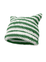 Cute Cat Ears Striped Beanie