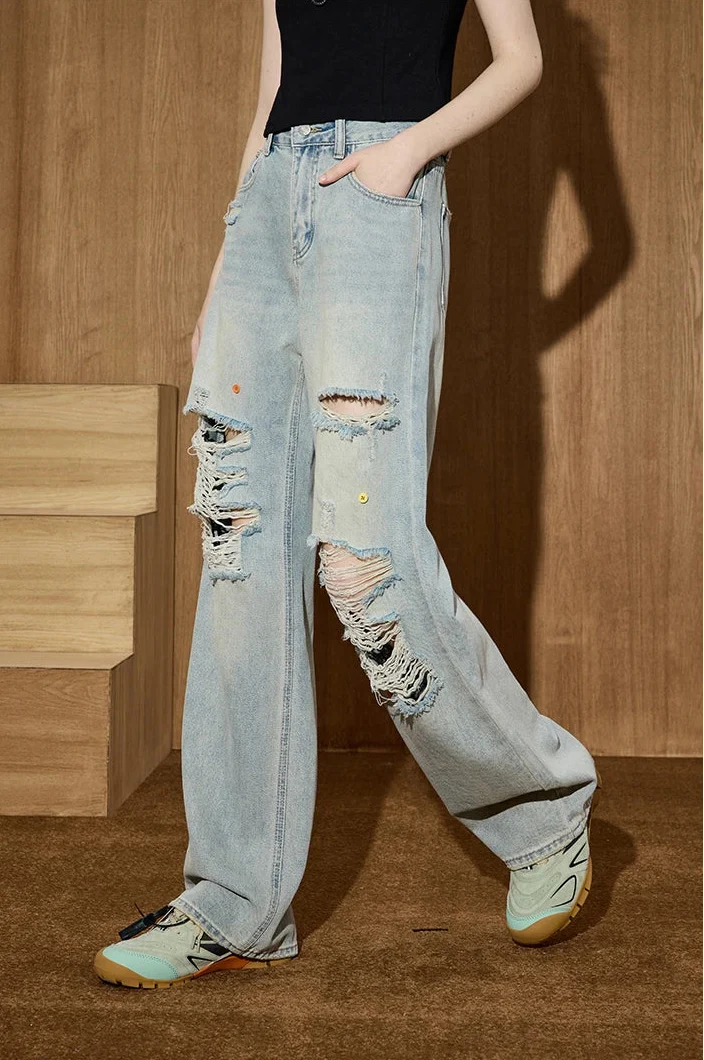 Durable Ripped Hip Hop Boyfrind Jeans