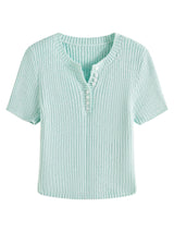 Damen Casual Retro Sommer Slim Fit T-Shirt