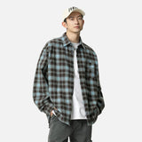 American Embroidered Checkered Button-Down Shirt