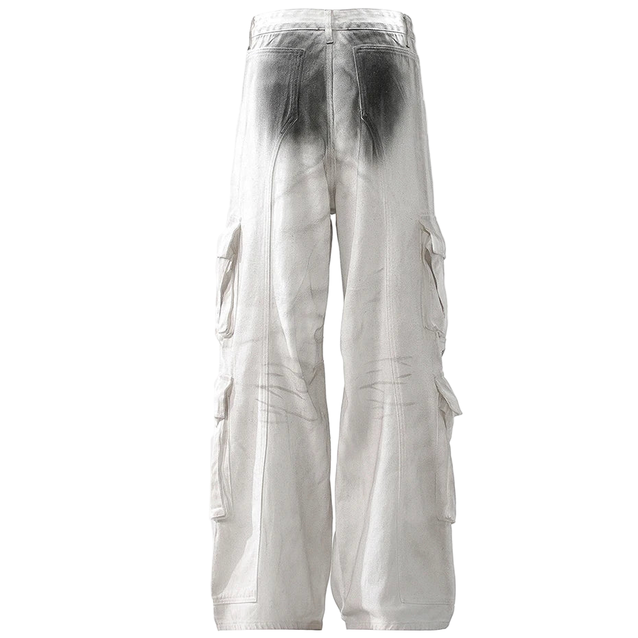 High Street White Cargo Jeans