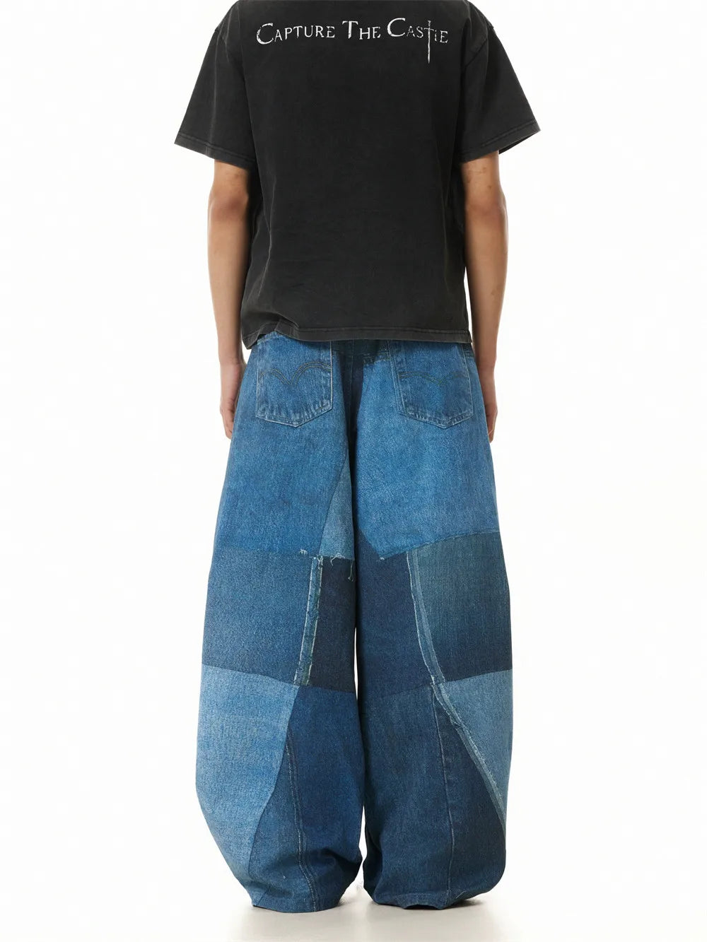 Streetwear Distressed Loose Wide Leg Cargo Jeans