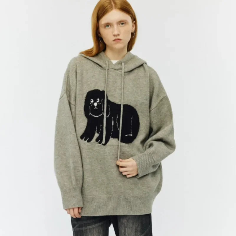 Women Animal Cool Gray Hip Hop Hoodie