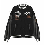 Veste de baseball polyvalente de style rétro américain