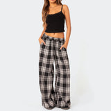 Streetwear-Style High Waist Baggy Pants