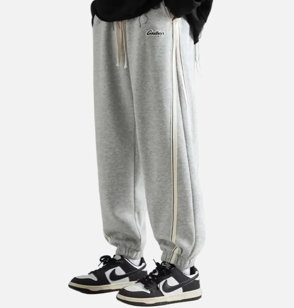 Breathable Striped Side Baggy Sporty Jogger