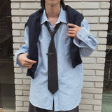 Chemise oversize d'inspiration japonaise à coupe décontractée
