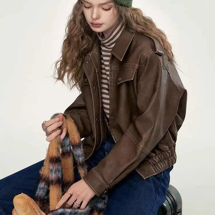 Veste rétro style Maillard de style américain vintage