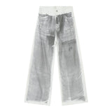 High Street Retro Design Dirty Straight Jeans