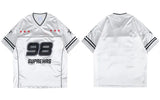 Trendy Streetwear Star Patchwork Jersey Racing T-Shirt
