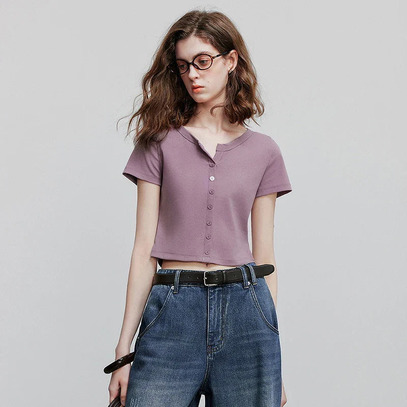 Casual Summer Short Sleeve Women T-Shirt