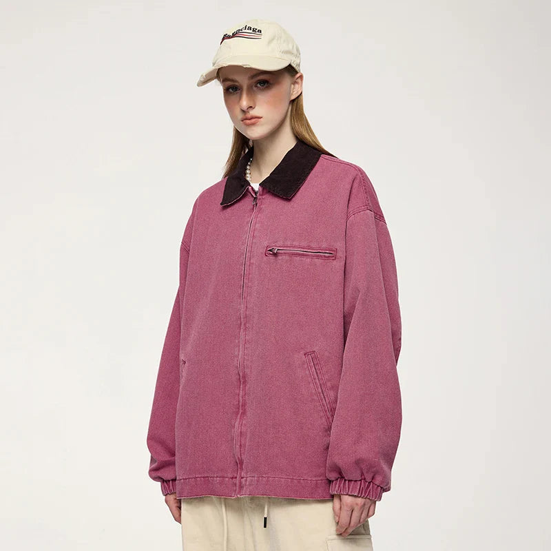 Zip-up Vintage Off Color Jacket