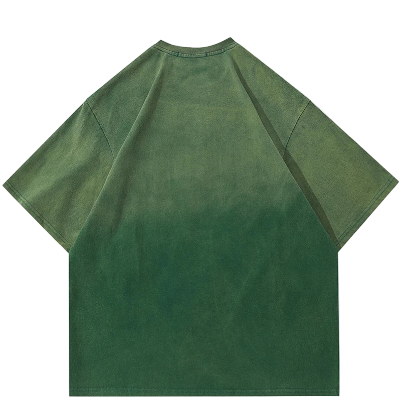 Oversized Gradient Tie-Dye Streetwear Tee