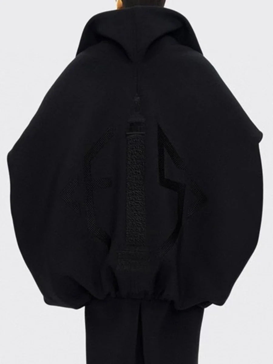 Veste élégante pour femme, ample et zippée, à empiècements apparents