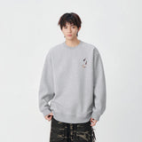 Y2K Abstract Pattern Crew Neck Sweatshirt