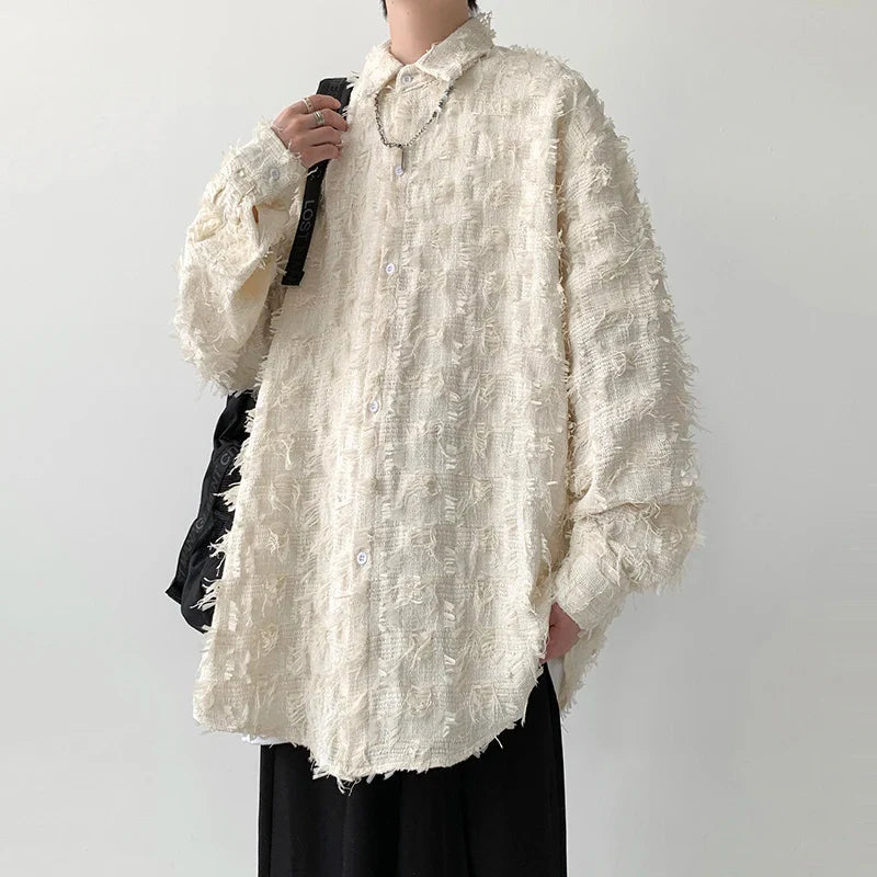 Chemise streetwear de haute qualité à franges épaisses et originales