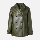 Autumn Loose Fit Genuine PU Leather Jacket
