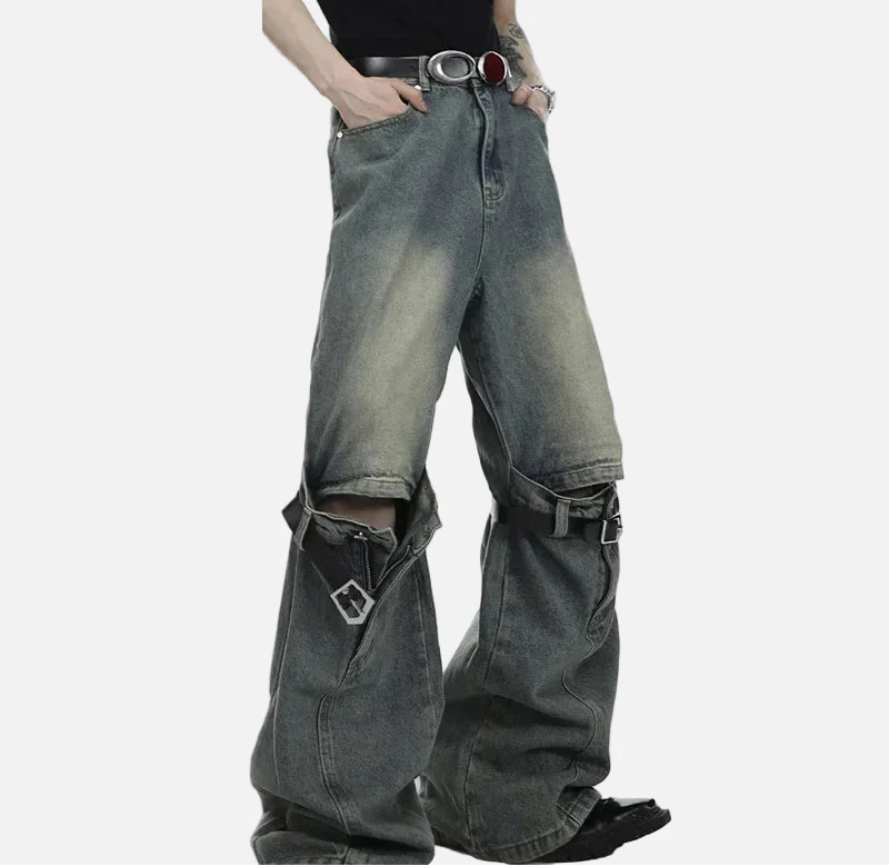 Advanced Flare Button Pocket Hip Jeans