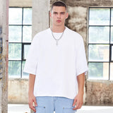 Black Boxy Cropped Hip Hop T-Shirt