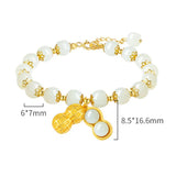 Luxurious Hotan Jade Peanut Bracelet
