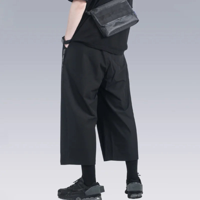 Casual Draping Techwear Punk Style Jorts