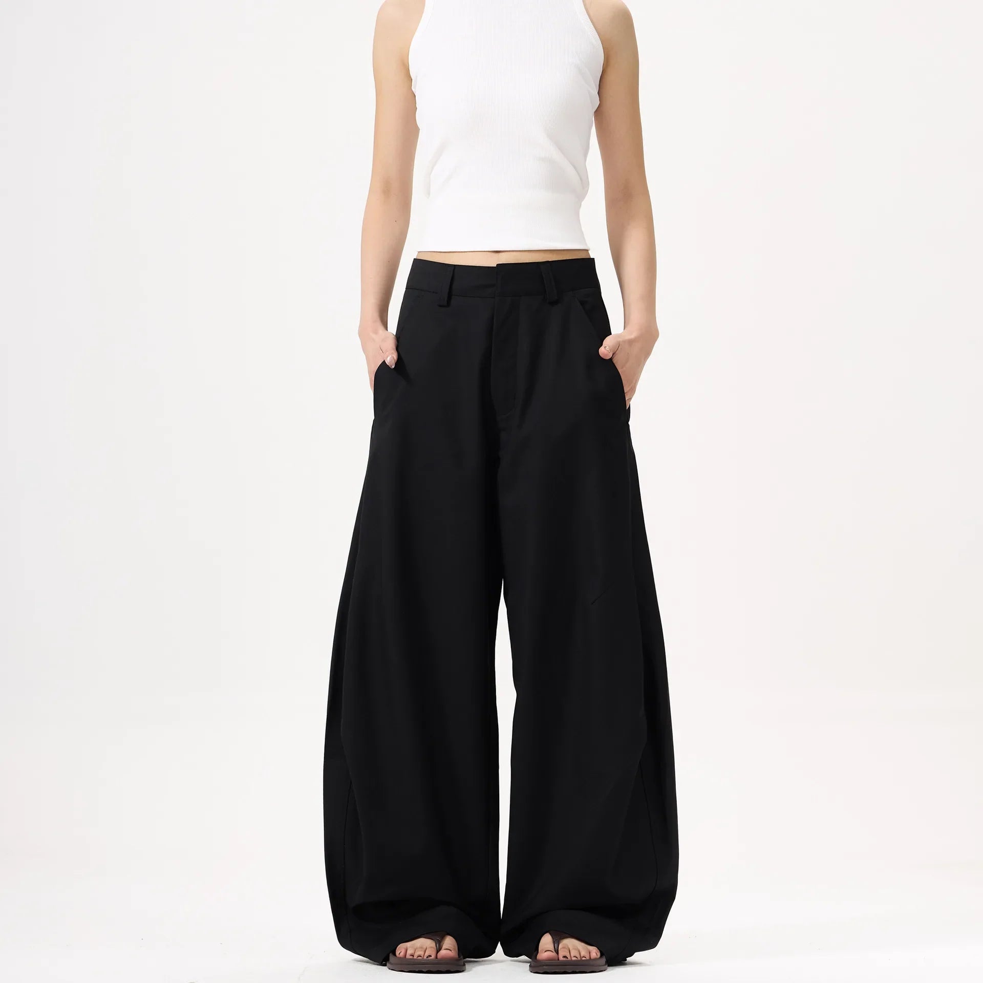 Premium American Style Retro Pleated Machete Pants