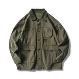 Military Army Retro Denim Jacket