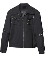 Lässige Motorradjacke im edgy Rock-Stil
