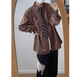 Chemise boutonnée à rayures oversize