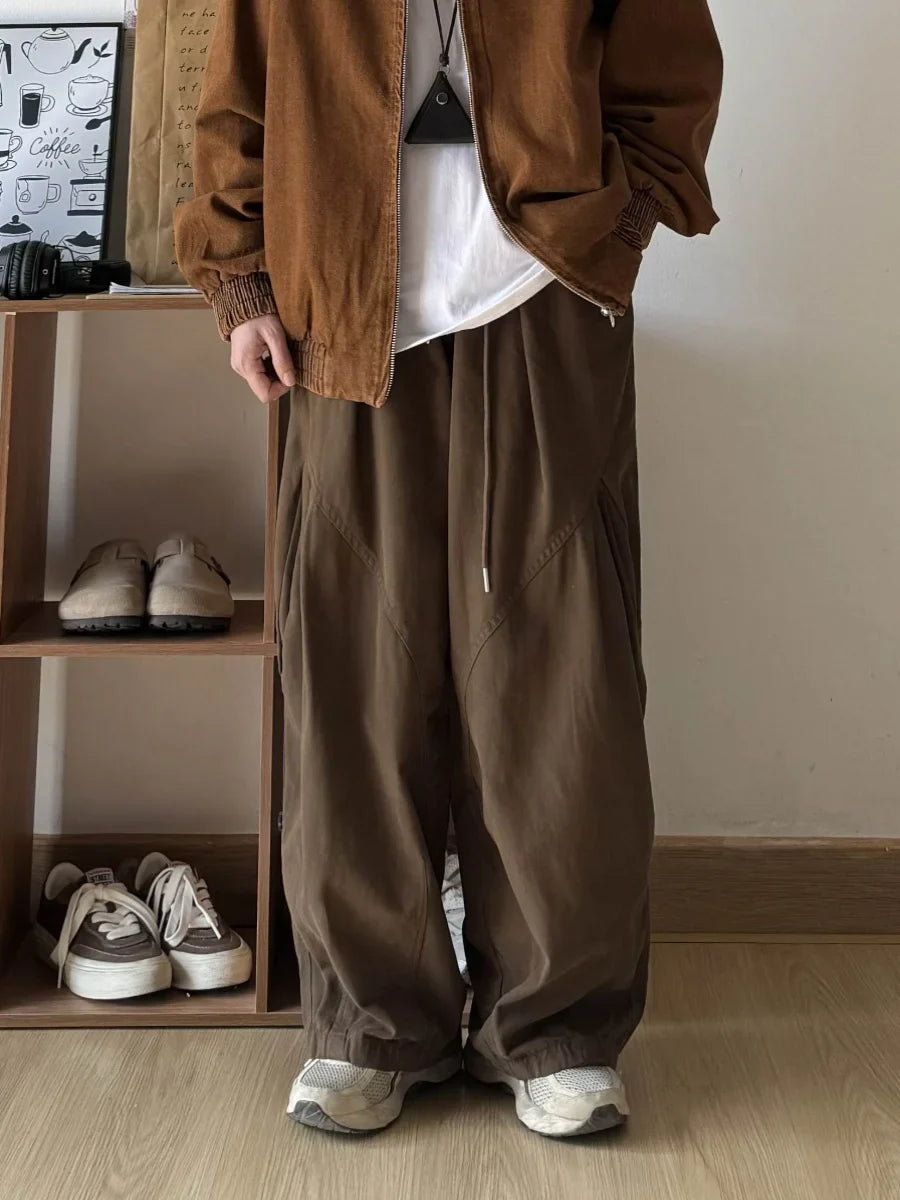 활용도 높은 허리 밴딩 와이드 팬츠