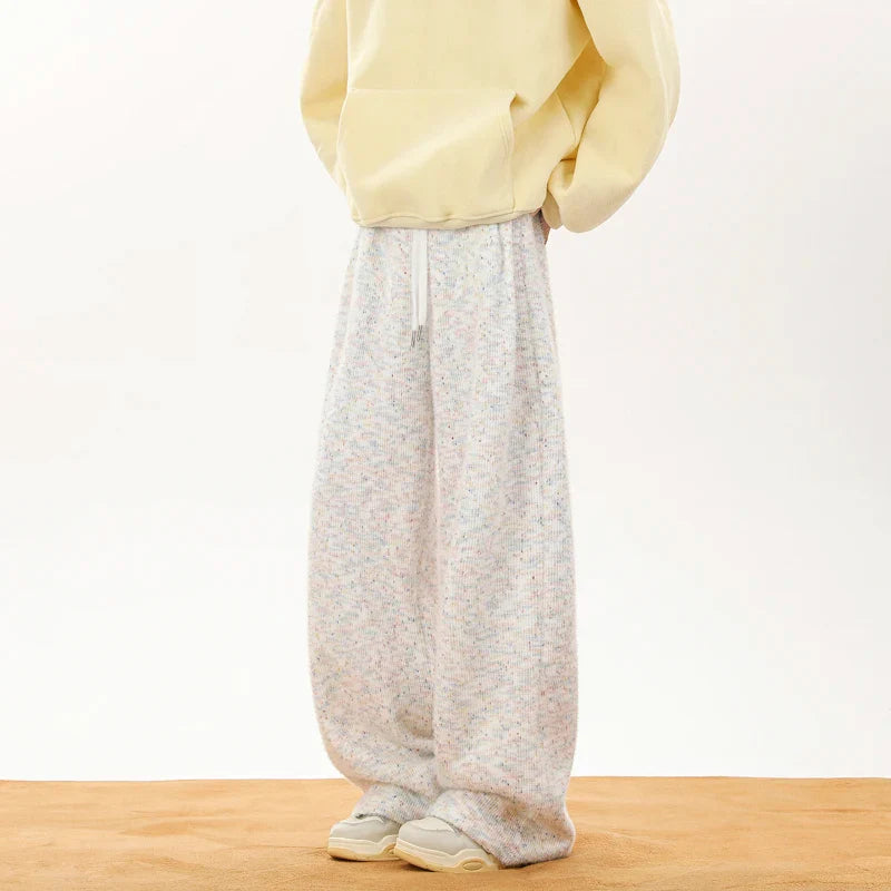 Cozy Plush Polka Dot Velvet Sweatpants