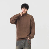 Cozy Cable Knit High Neck Turtleneck Sweater