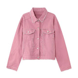 Frayed Retro Workwear Denim Jacket
