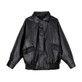 レディース レトロ モトバイク カジュアルスタイル レザージャケット
