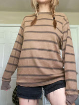 Y2K Striped Artisan's Craft T-Shirt